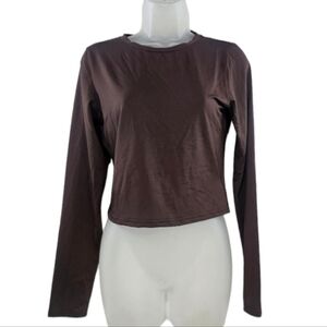 Commense Solid Brown Slim Fit Tee